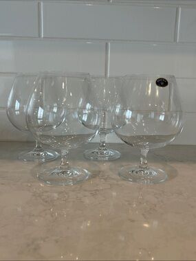 Bohemia  brandy snifter set of 4 glasses